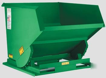Stackable self-dumping hopper, 4K lb., 1/3 cu. yard