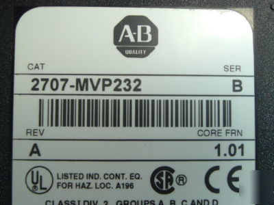 Allen bradley microview, 2707-MVP232, good condition