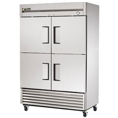 True t-49F-4 reach-in freezer, 4 stainless steel doors,
