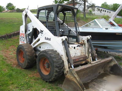 Bobcat 873 turbo 2000 model 2900 hours w 8709 backhoe