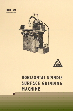 Tos bph-20 surface grinder operators parts manual