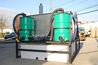 Wash water recovery recycling system skid mounted