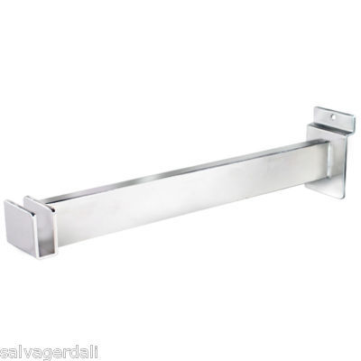 New 1 black slatwall rectangular bar hangrail bracket 
