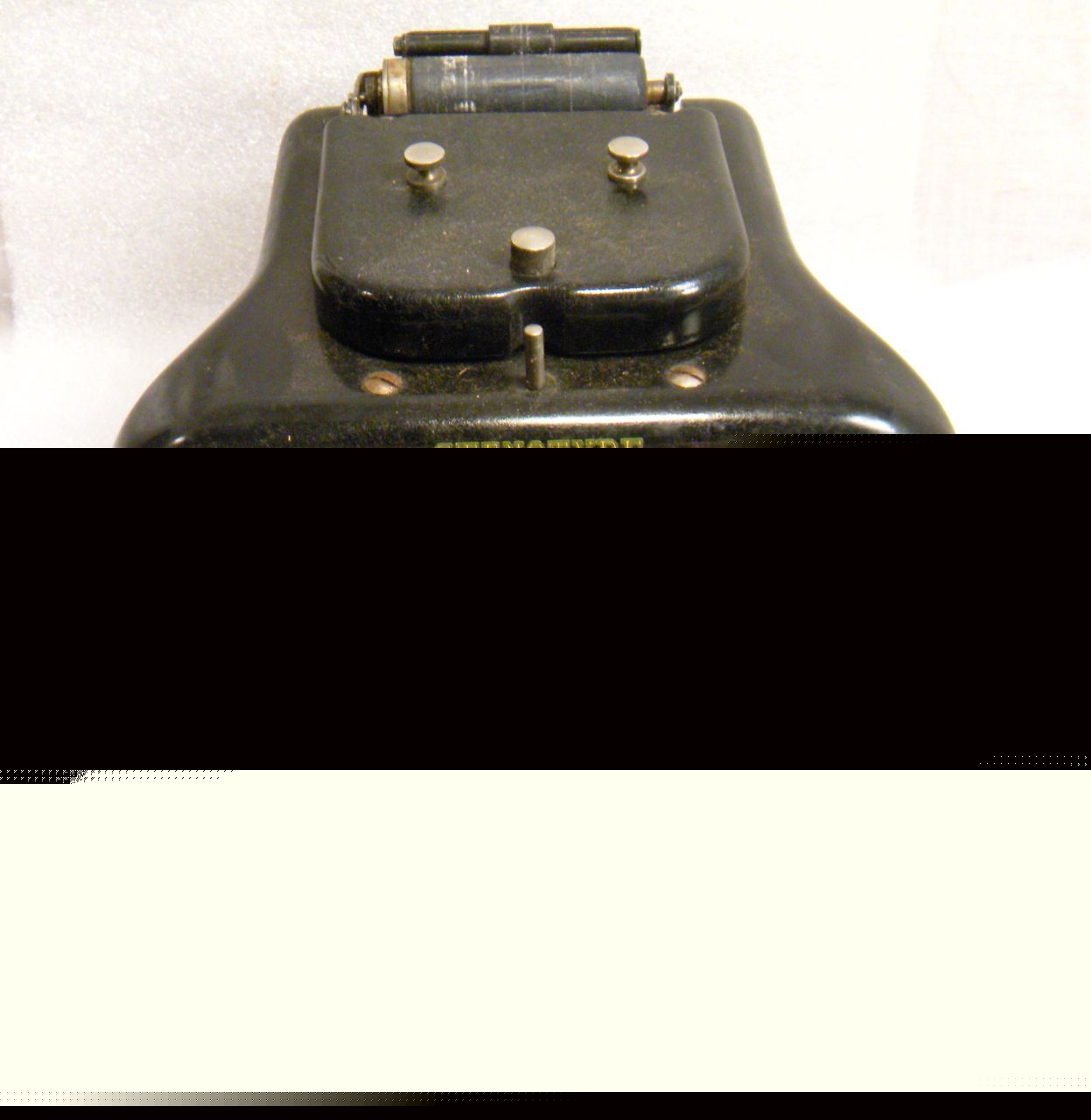 Antique stenotype stenographer machine w case + paper