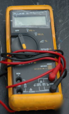 Used fluke 78 automotive digital multimeter w/leads