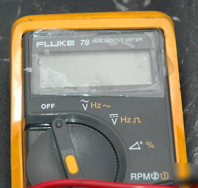 Used fluke 78 automotive digital multimeter w/leads
