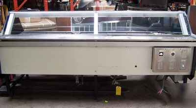 8 ft. curved glass 7 well steam hot food display case