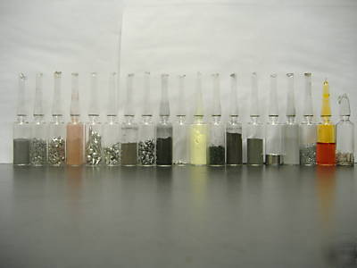 Large element ampoule collection 26 total elements 