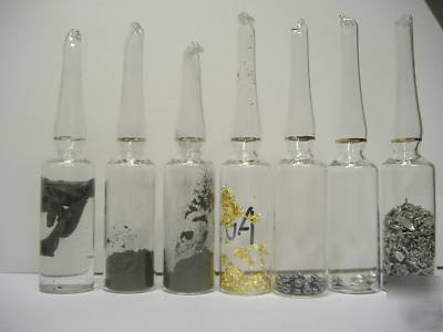 Large element ampoule collection 26 total elements 