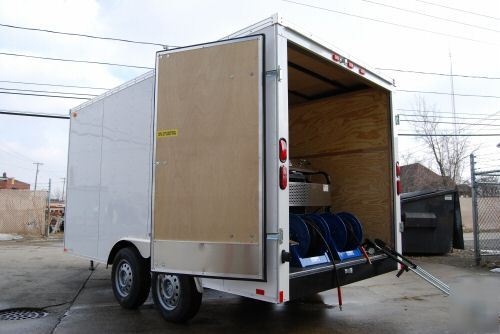 Trailer mounted hot water pressure washer, washers