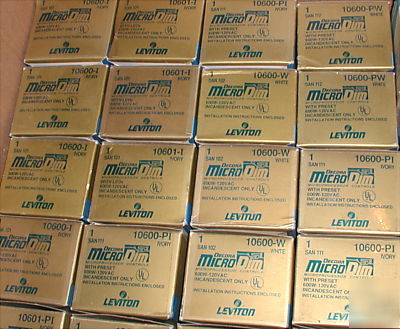 2 leviton decora micro dim 10601-i incandescent * *