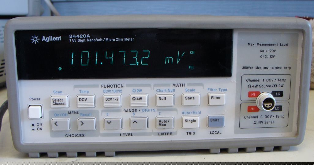 Agilent 34420A 7 1/2 digit nano volt/ micro ohm meter