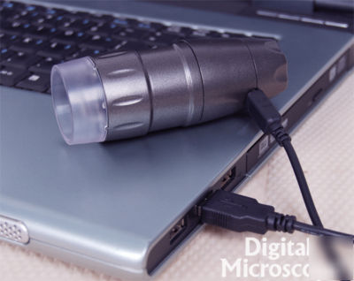 Handheld digital microscope with 300X magnification 