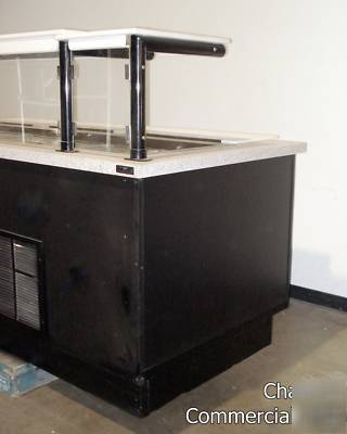 Refrigerated buffet serving table with sneeze gaurd 96