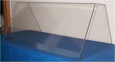 Sneeze guard of clear lexan-great for carving stations 