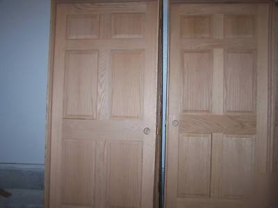 Oak six panel doors prehung never installed