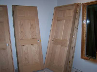Oak six panel doors prehung never installed