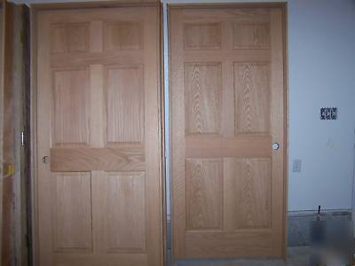Oak six panel doors prehung never installed