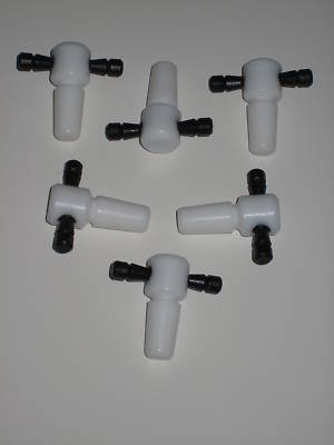 Stoppers, ptfe teflon, #9, kimble, lot of 6