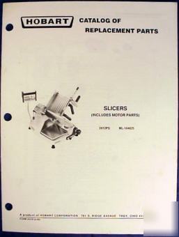 Hobart slicer model 2812PS parts catalog