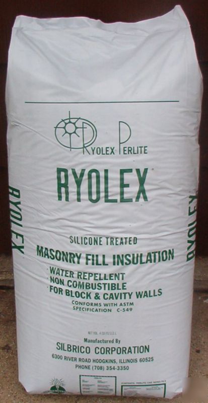 Masonry fill granulated perlite insulation