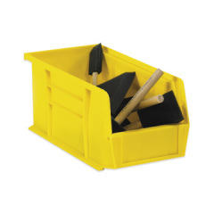 Shoplet select yellow plastic stack hang bin boxes 4