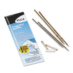 Aluminum counter pen refill, medium point, black ink, s
