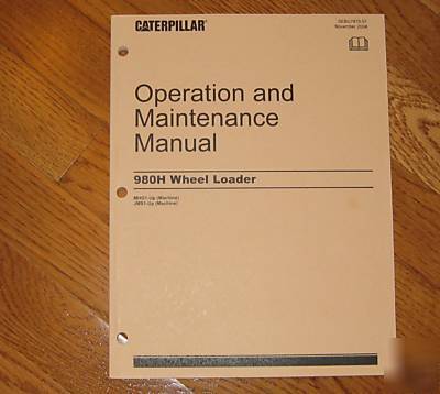 Caterpillar cat 980H operation maintenance manual