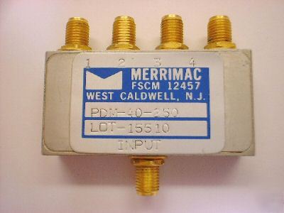 Merrimac pdm-40-250 0 deg. 4 way power divider