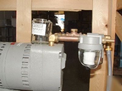 Welch 8170B-30 dry vane rotary vacuum pump & tank 