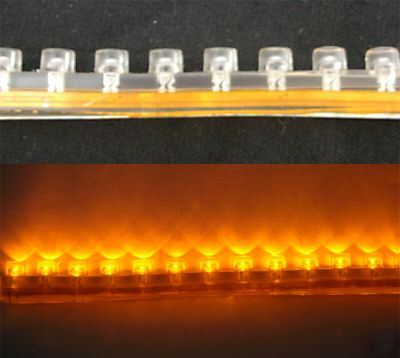 3,amber 24CM neon light strip 12V water resistant led