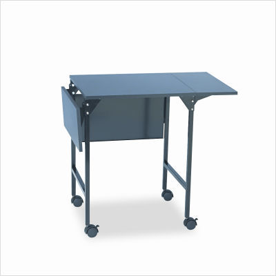 Mobile machine stand w drop leaves, 36X18X26-3/4, black