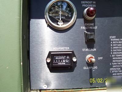 Portable refrigeration unit 1998 diesel 5000 btu R134A 