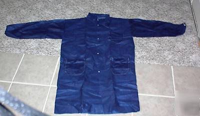 10 LARGE100% polyprop disposable blue smock