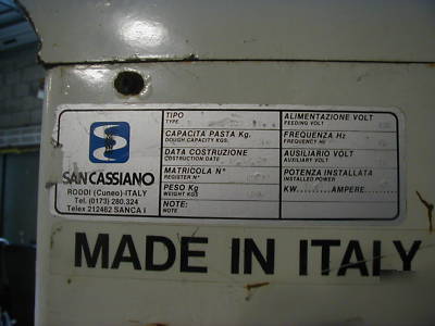San cassiano twin arm dough mixer - 300KG capacity