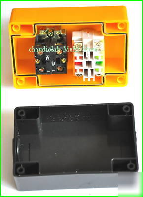 2X emergency stop & power pushbutton switches station