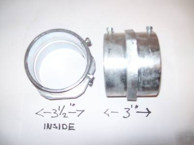 Four 3 9/16X3IN.metal electrical conduit pipe connector