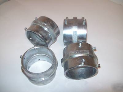 Four 3 9/16X3IN.metal electrical conduit pipe connector