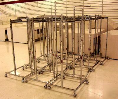 Clothing racks lot 45PCS h-racks 2 & 4 ways liquidation