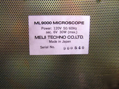 Meiji ML9200 petrographic polarizing pol microscope