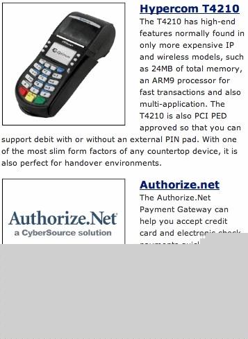 New free verifone, hypercom or authorize.net w/ account