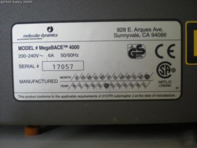 Amersham megabase 4000 dna analysis system 