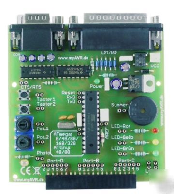 Avr atmel mega board with lpt isp programmer