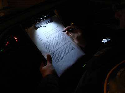  police equipment/ lighted clip board 