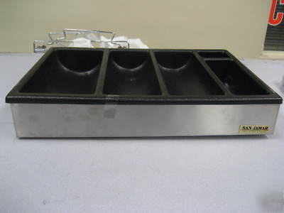 San jamar gourmet countertop organizer 4 bin 10649 cut