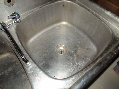 2 basin nsf stainless steel sink with free bonus faucet