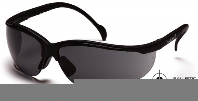 Pyramex venture ii safety eyewear - gray lens, black