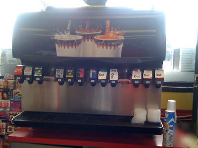 Used cornelius 12 head soda dispensing machine ED300-bc