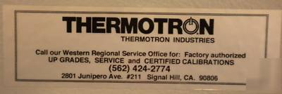 Thermotron thermal shock temperature chamber