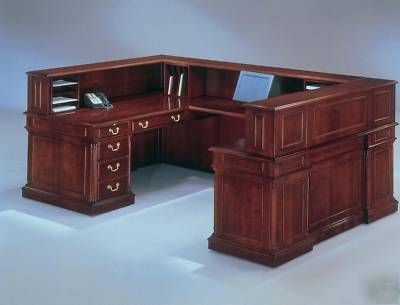 U shaped reception desk receptionist office furniture
